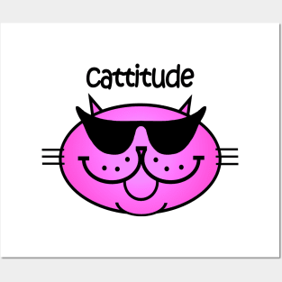 Cattitude 2 - Pinky Posters and Art
